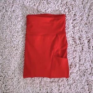 dear sparkle red capri leggings